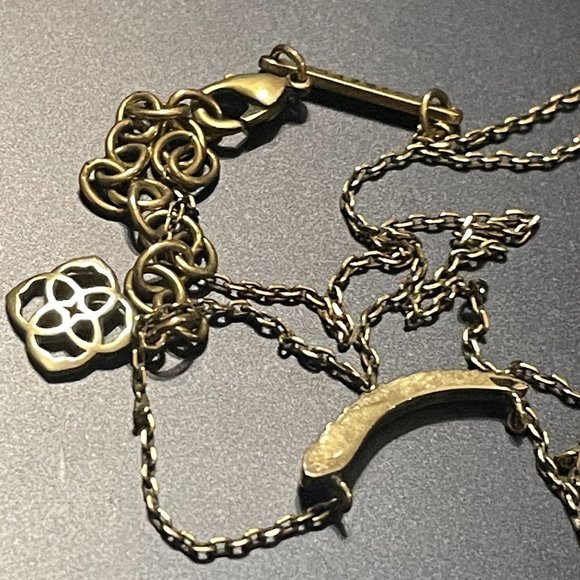 Kendra Scott Whitlee Pendant Necklace Pave Crystal Gold Plated - Picture 6 of 9